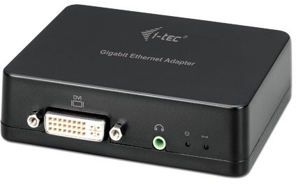 i-tec GigaLAN Multimedia Distribution Client z dvi1920 X 1080 PX, 2 X USB Hub, 1 X wyjście audio 3,5 MM JACK, DVI-VGA adapter 8594047318416