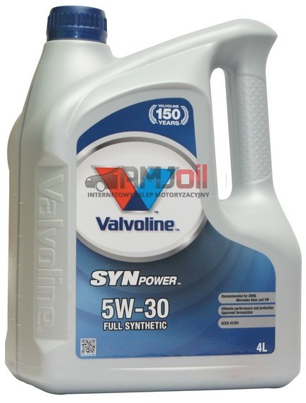 Valvoline SYNPOWER 5W30 A3/B4 4L 872378