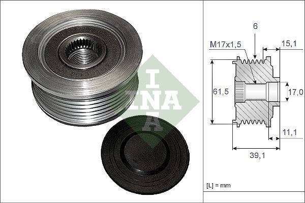 INA Alternator - sprzęgło jednokierunkowe 535 0144 10