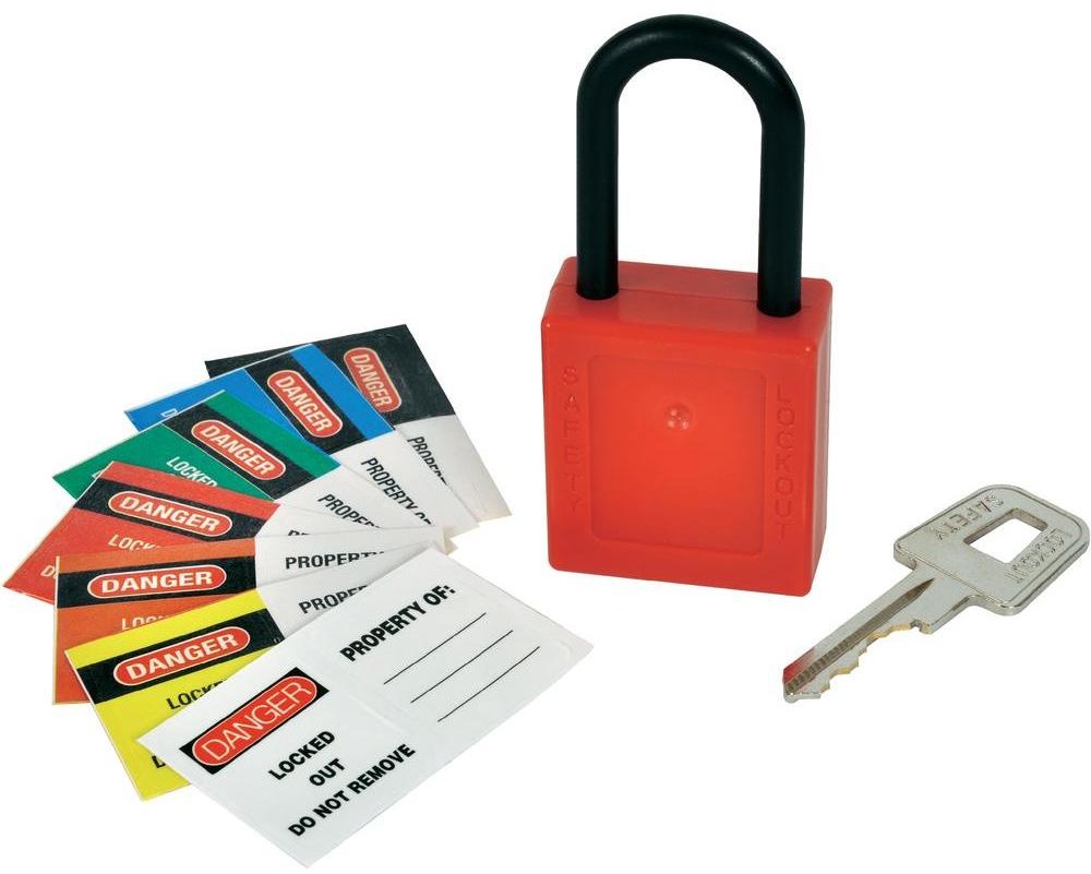 Kasp Kłódka K80040 z zamkiem kluczykowym Czerwony