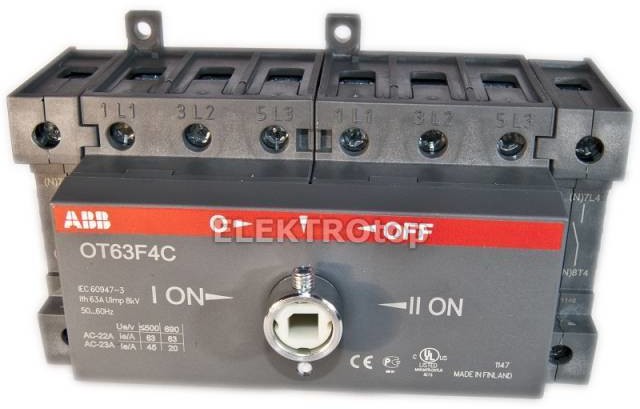 ABB OT63F4C przełącz.63A,4-b.bez wałka i rączki 1SCA105369R1001