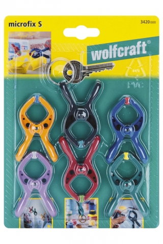 Wolfcraft ZESTAW 6 ściskÓW SPRĘŻYNOWYCH MICROFIX S 3420 000 3420000