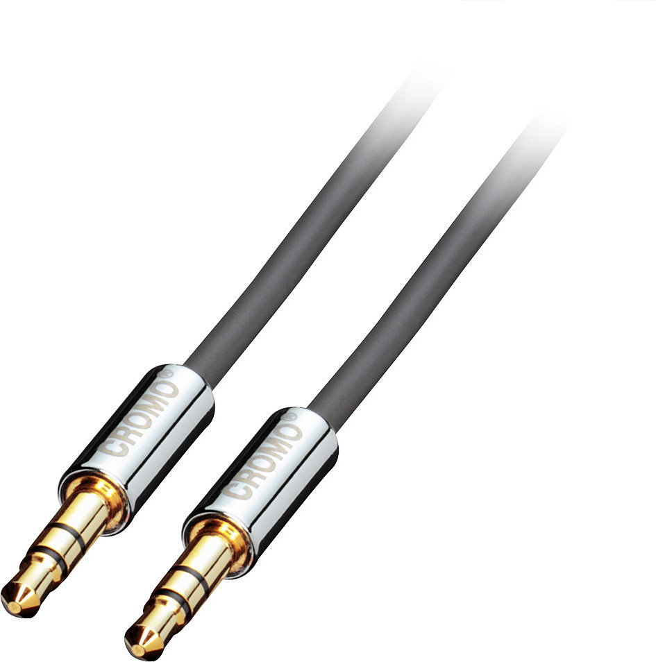 Lindy 35300 (CROMO) - Kabel jack 3,5mm stereo - jack 3,5mm stereo - 0.5m