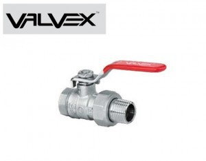 Valvex ONYX ZAWÓR KULOWY PROSTY NIKLOWANY Z DŁAWIKIEM, PÓŁŚRUBUNKIEM I DŹWIGNIĄ