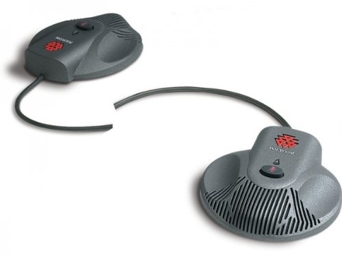 Polycom zewnętrzny dwa mikrofony Kit zapewnia Sound Station 2 EX TT-P system videokonferencyjny Czarny 2200-16155-015