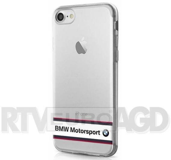 BMW Etui Hard do iPhone 7 BMHCP7TRHWH białe-transparentne ORG002745