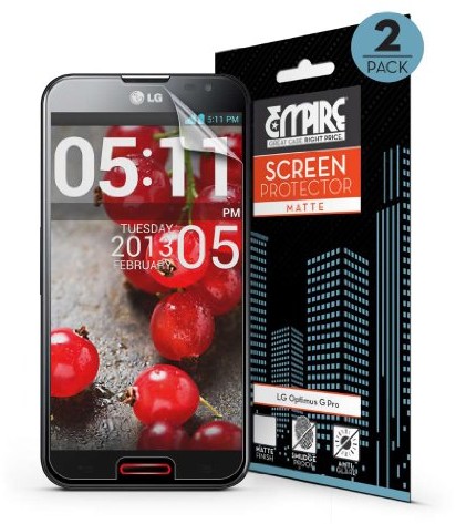 Empire Premium Matte Anti-Glare folia ochronna do wyświetlacza Film for LG Optimus G Pro E980  2 Pack 77LOOOPGP