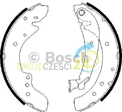 BOSCH Zestaw szczęk hamulcowych 0 986 487 521