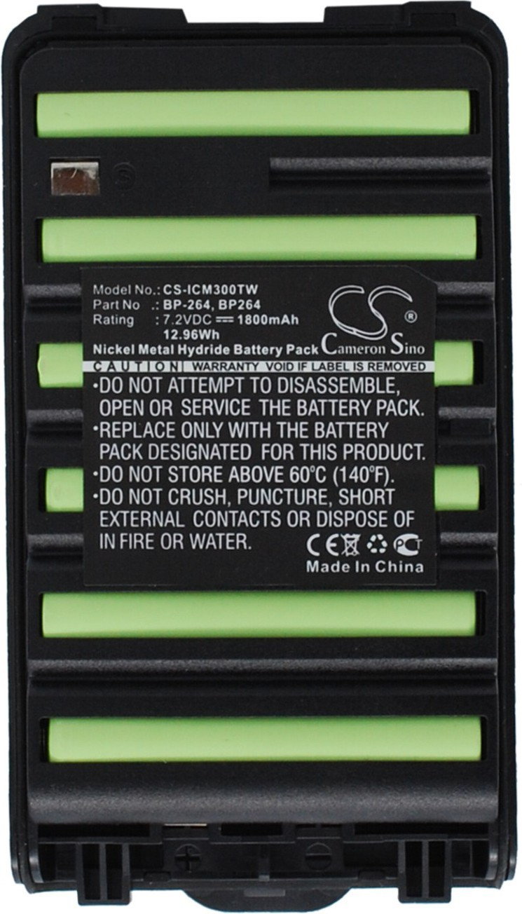 Cameron Sino Icom IC-F3001 / BP264 1800mAh 12.96Wh Ni-MH 7.2V (Cameron Sino) CS-ICM300TW