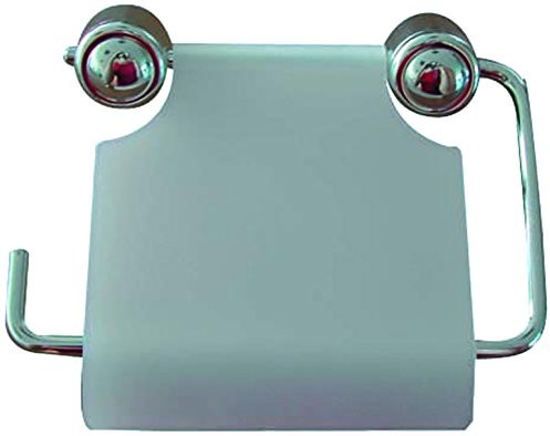 MSV 140046 papieru do WC, tworzywo sztuczne/chrom, szkło biały wytarty, łącznie z 14 x 0,1 x 10,5 cm