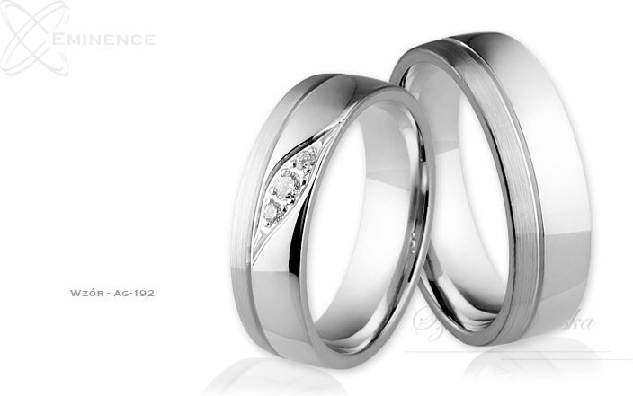 Eminence Obrączki srebrne - wzór Ag-192