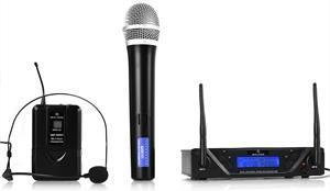 Malone Auna UHF-450 Duo 2-kan. zestaw mikrofonów bezprzew. UHF BR4-UHF-450-Duo3