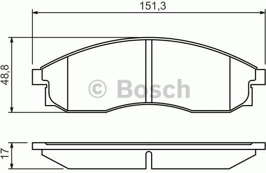Bosch Zestaw klocków hamulcowych, hamulce tarczowe 0 986 424 340