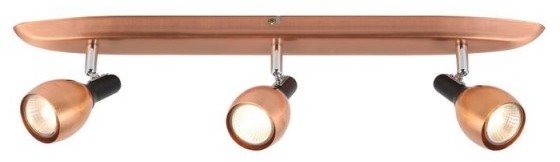 Candellux CROSS listwa 3X50W GU10 MIEDZIANY 93-32782