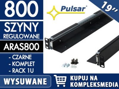 PULSAR Wysuwana szyna do szafy RACK 19 ARAS800 czarna / W PAKIETACH KUPISZ TANIEJ! ARAS800