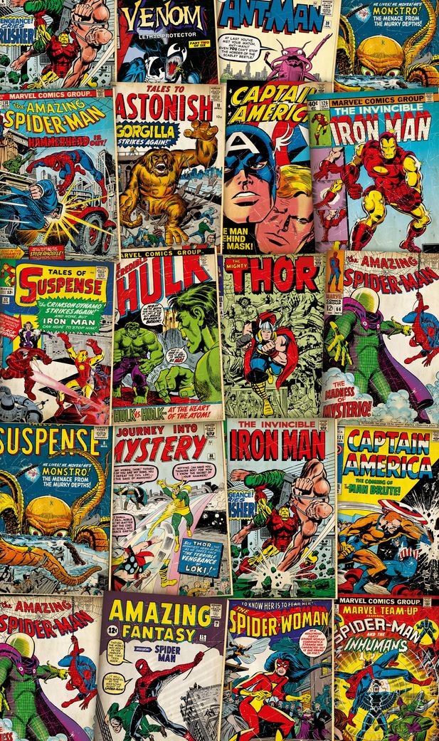 Komar Fototapeta Marvel Cover Retro VD-006