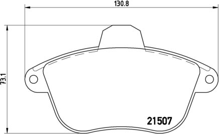 BREMBO Zestaw klocków hamulcowych, hamulce tarczowe P 61 048
