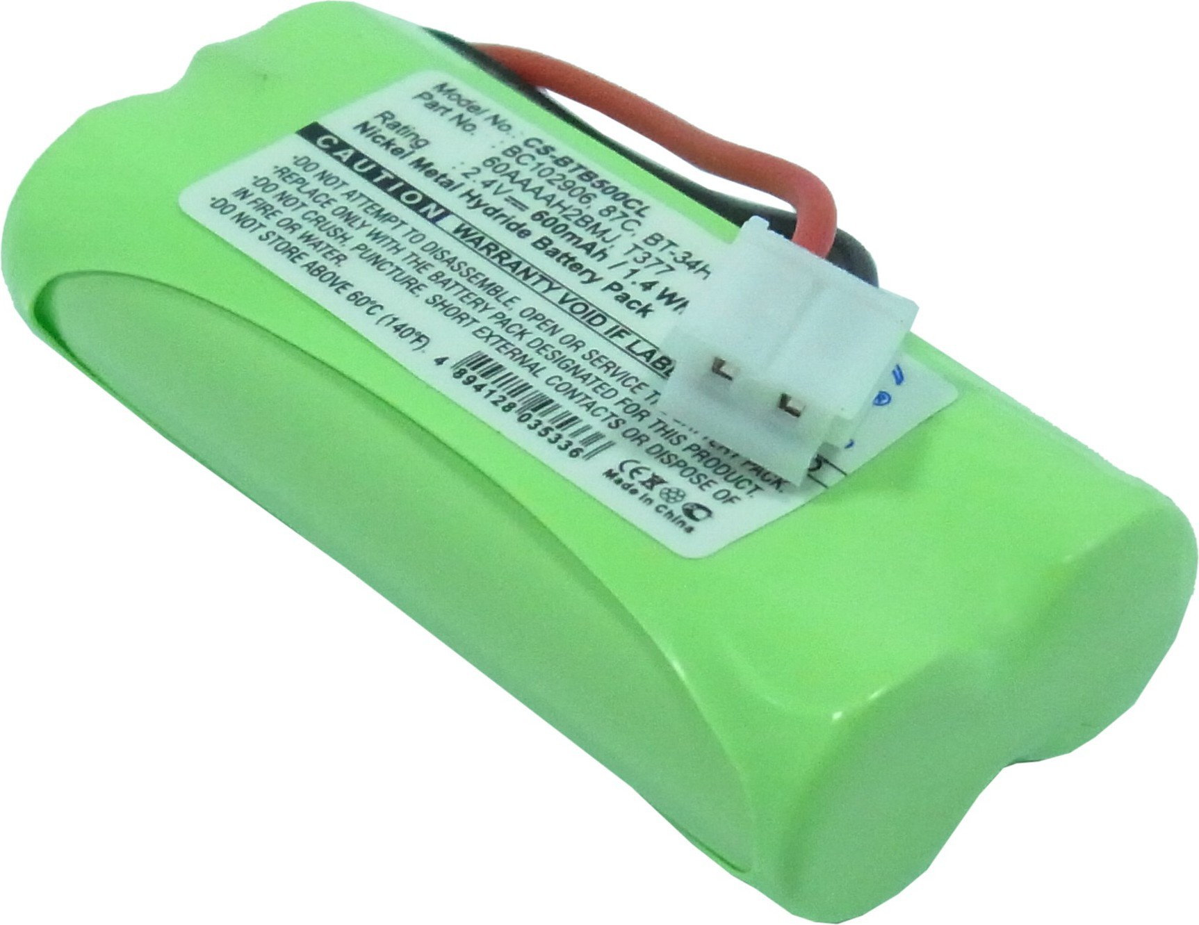 Cameron Sino GP 60AAAAH2BMJ 600mAh 1.44Wh Ni-MH 2.4V () CS-BTB500CL