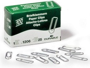 DURABLE Spinacze orkągłe 26 mm, cynkowane, 100 szt.