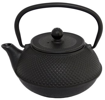 Bredemeijer Jang azjatycki żeliwny czajnik do herbaty, 0,8 l czarny, struktura wypustkowa G001Z