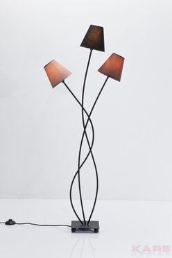 Kare Design Flexible Mocca Tre Lampa Stojąca Żelazo Bawełna - 36190