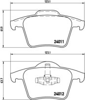 BREMBO Zestaw klocków hamulcowych, hamulce tarczowe P 86 019