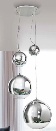 Azzardo Lampa wisząca Srebrny BALL 4 3873-4P -
