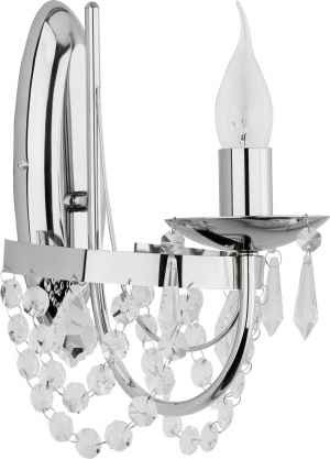 Alfa Kinkiet oprawa lampa ścienna Ksenia 1x40W E14 srebrny 21110