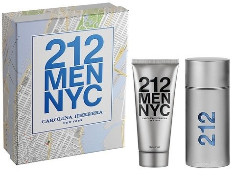 Carolina Herrera 212 Men zestaw woda toaletowa spray 100ml + balsam po goleniu 100ml
