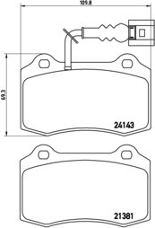 BREMBO Zestaw klocków hamulcowych, hamulce tarczowe P 85 104