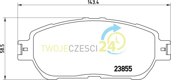 BREMBO Zestaw klocków hamulcowych, hamulce tarczowe P 83 105