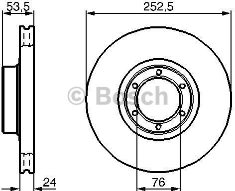 BOSCH Tarcza hamulcowa przednia, 0 986 478 113  0986478113