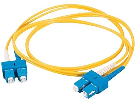 C2G SC-SC 1 m 9/125 OS1 Duplex Single Mode włókien PCW kabli światłowodowych, żółty 10 m 85573