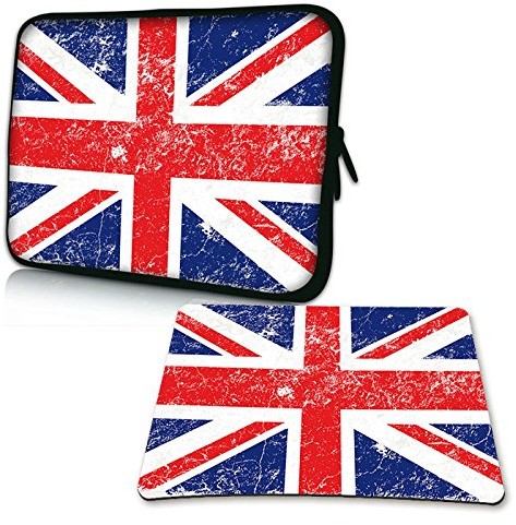 Pedea Design pokrowiec na tablet PC z ekranem o przekątnej 10,1 cala (25,6 cm) z dołączoną podkładką pod mysz Design, motyw Union Jack (flaga brytyjska SET019-64060525