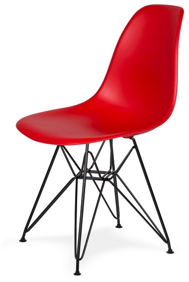 King Home Krzesło 46x54x81cm DSR Black krwisto czerwone K-130.RED.06.DSRB