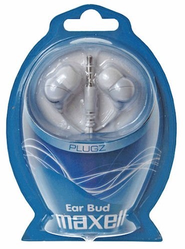 Maxell Plugz słuchawki douszne (95 DB, wtyczka jack 3,5 MM) Biały 303438.00.CN