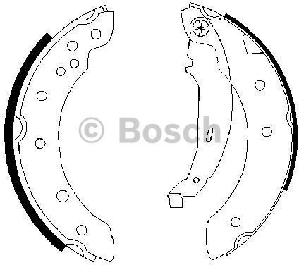 BOSCH Zesatw szczęk hamulcowych 0 986 487 585