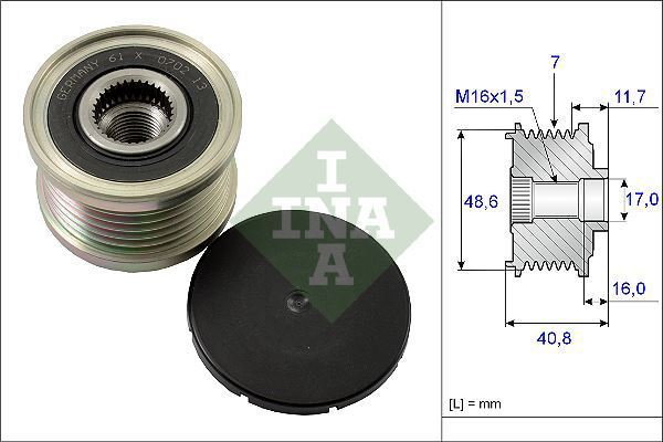 INA Alternator - sprzęgło jednokierunkowe 535 0080 10