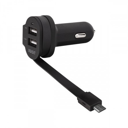 Xqisit Dual Car Charger 6A micro USB black