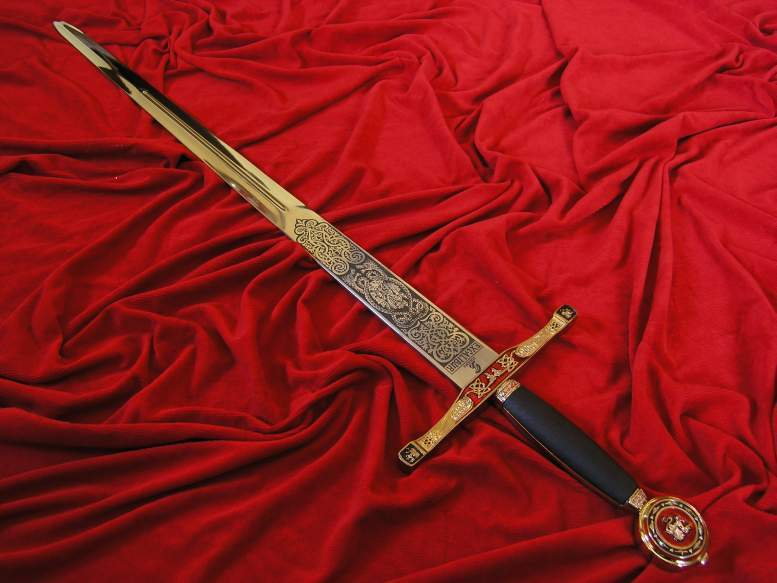 Płatnerze hiszpańscy WSPANIAŁY MIECZ KRÓLA ARTURA EKSKALIBUR