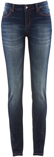 Bonprix jeansy SKINNY ciemny denim used 971336