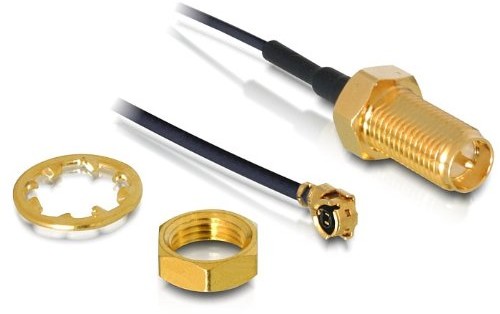 DeLock DeLOCK 88408 Wi-Fi przewód antenowy (ipex wtyczka na gniazdo SMA, 0,5 m) 4043619884087