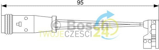 BOSCH Styk ostrzegwaczy, zużycie okładzin hamulcowych 1 987 473 006