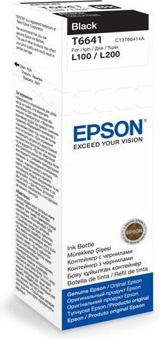 Epson Tusz T6641 BLACK 70ml butelka do L100/110/200/210/300/355/550 C13T66414A