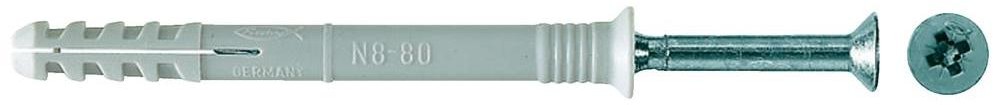 Fischer Kołek rozporowy 048790 N 6 x 80 Z GP zestaw 100 szt