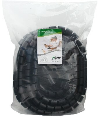 InLine Organizer Elastyczny kanał na kable 28mm - czarny - 10m - 59947V