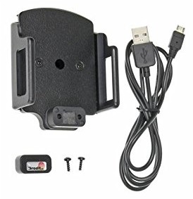 Brodit 521622 uchwyt na urządzenie Aktywny na USB w zestawie: Adapter ładowarki samochodowej do uniwersalny pasuje do urządzeń z lub bez etui ochronne szerokość: 62  77 MM grubość: 12  16 mm. 521622