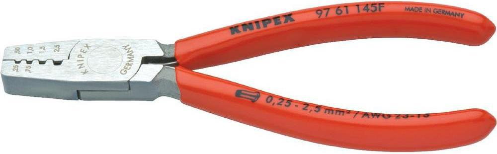 Knipex szczypce do zagniatania tulejek kablowych 97 61 145F 145 mm