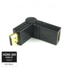 Qoltec przejściówka HDMI męska / HDMI żeńska (kąt./obrot.) KKQTKPBV0020 [1824848]