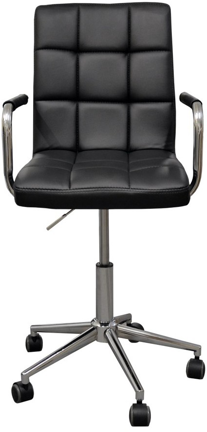 HOME INVEST Krzesło obrotowe Ksawery eleganckie ekoskóra czerń